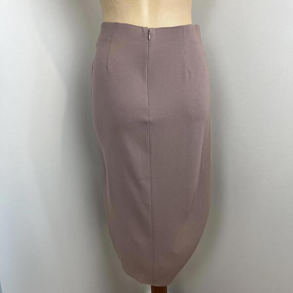 Aritzia Babaton Mayhew Midi Skirt Dusty Mauve Women's Size 4 Side Slit Stretchy - Picture 2 of 12